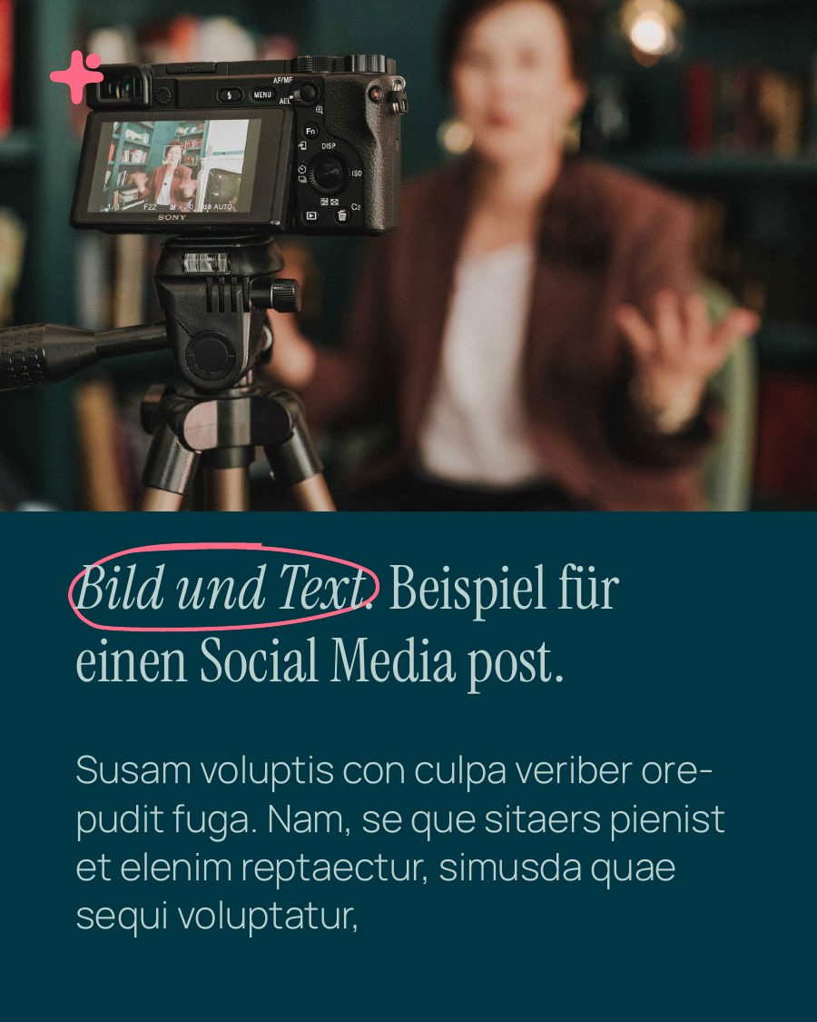 Vorlage Foto oben, Text unten